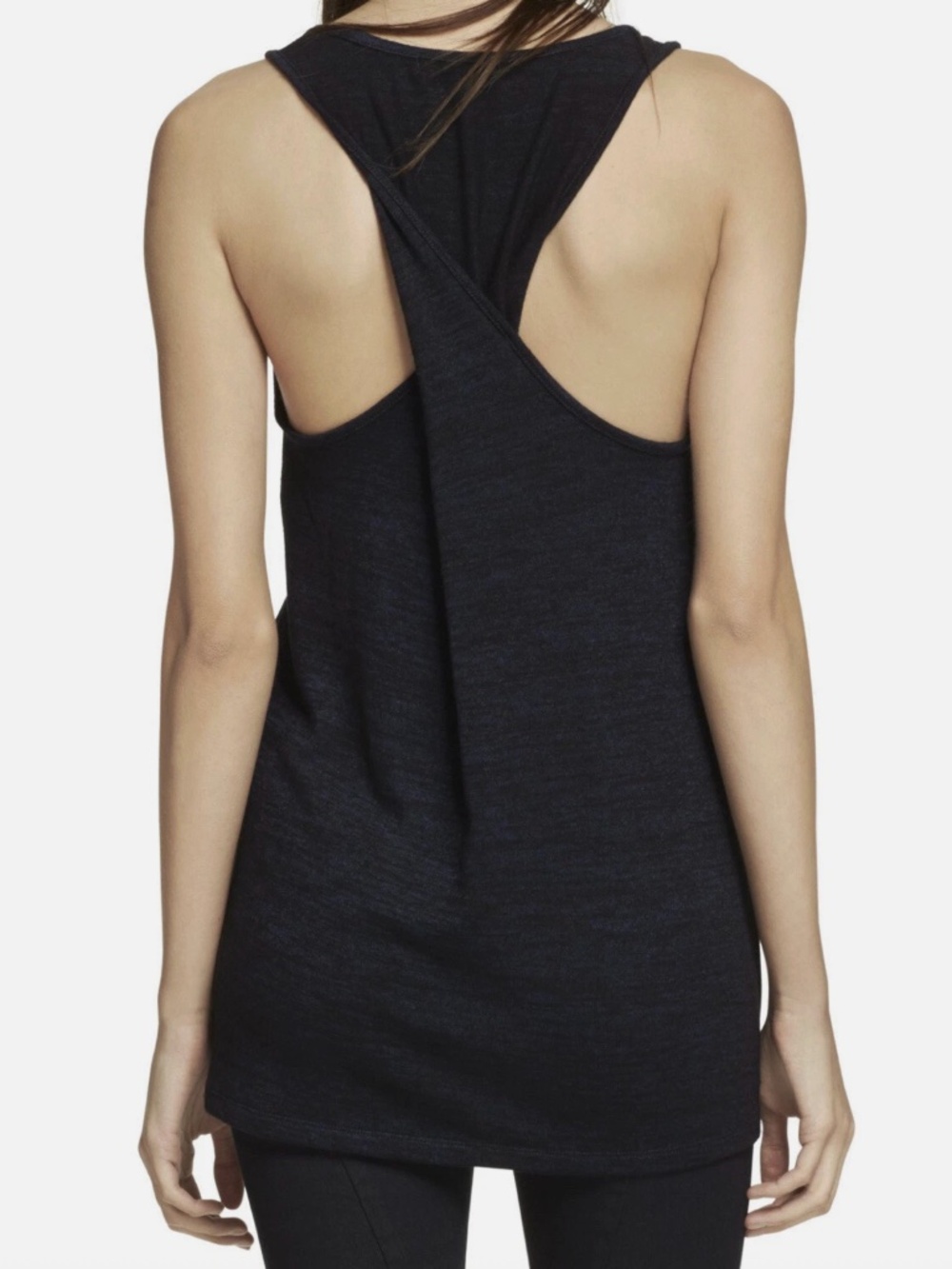 Rag & Bone Womens Twist Back Sleeveless Tank Top Blue Black